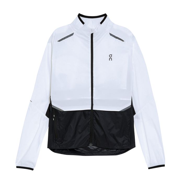 Giacca da corsa da donna On Running Weather bianco/nero 2