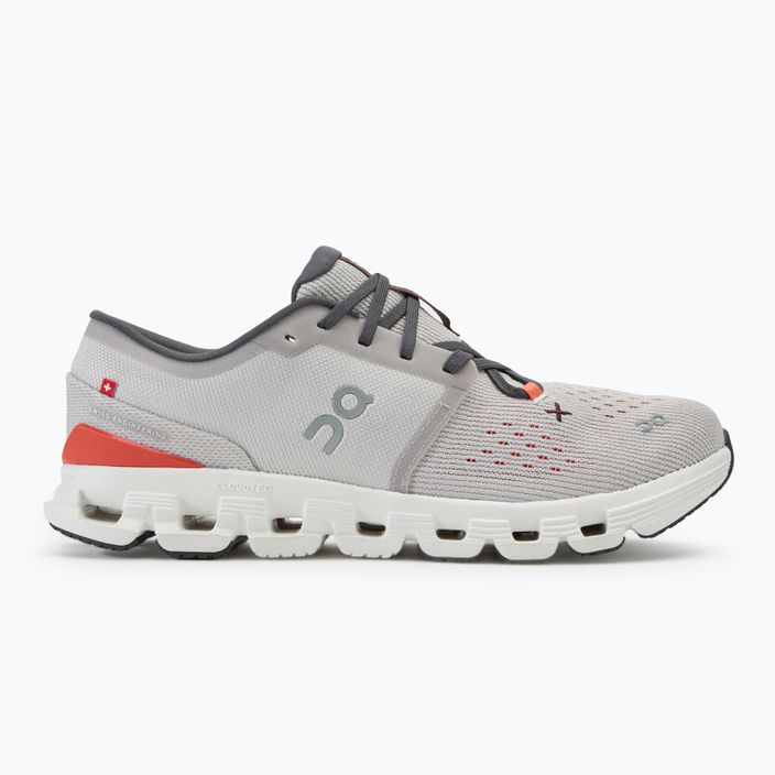 Scarpe da corsa On Running Cloud X 4 argento/fiamma da uomo 2