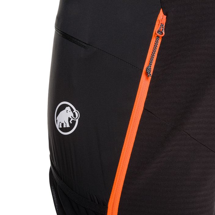 Pantaloni softshell da uomo Mammut Aenergy IN Hybrid nero/arancio vivo 6