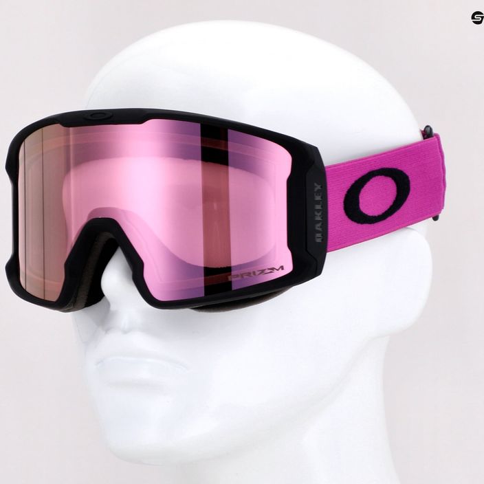 Oakley Line Miner M opaco ultra purple/prizm snow hi pink irridium occhiali da sci 5