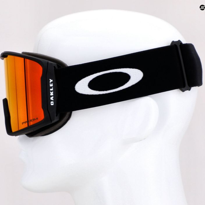 Oakley Line Miner L nero opaco/prizm snow torch iridium occhiali da sci 5