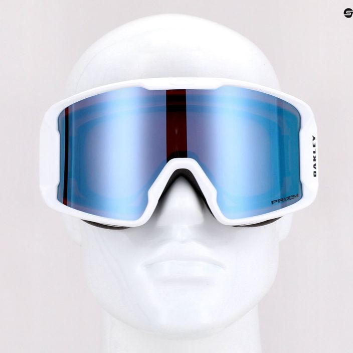 Oakley Line Miner M bianco opaco/prizm snow sapphire iridium occhiali da sci 7
