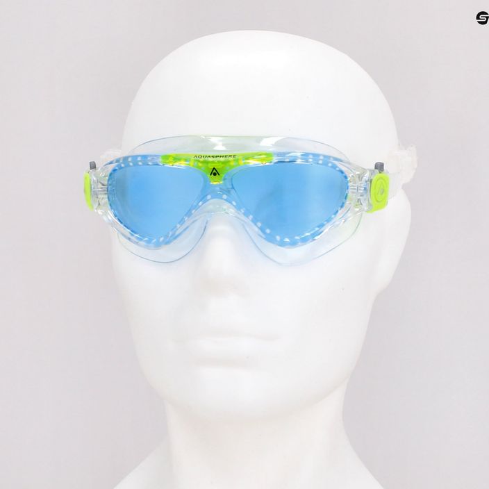 Maschera da bagno per bambini Aquasphere Vista trasparente/verde brillante/blu MS5080031LB 7