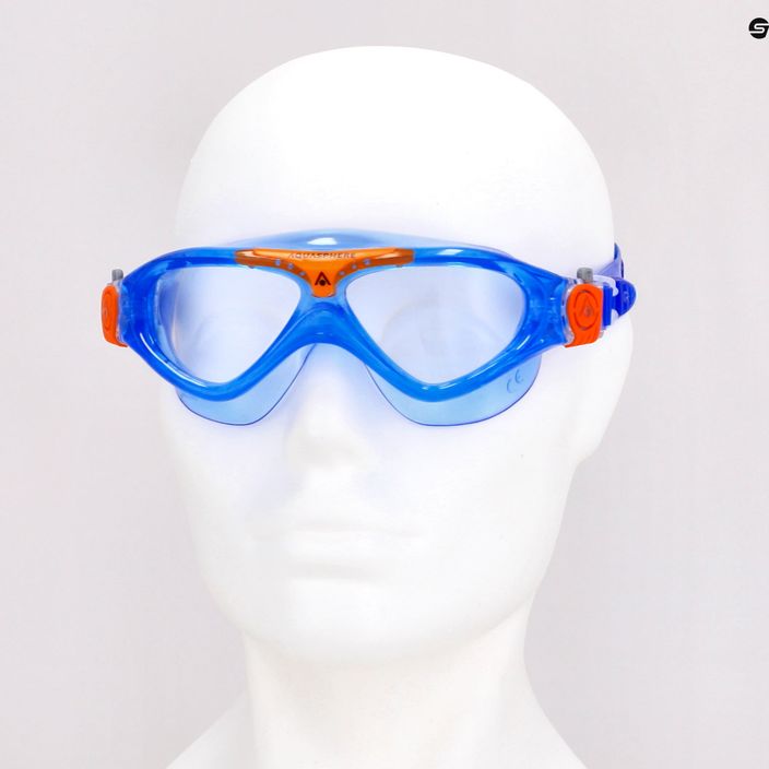 Maschera da nuoto per bambini Aquasphere Vista 2022 blu/arancione/chiaro 7