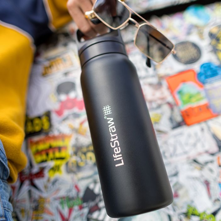 Lifestraw Go 2.0 Bottiglia da viaggio in acciaio con filtro 1 l nero 4