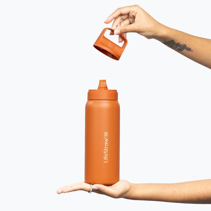 Lifestraw Go 2.0 Bottiglia da viaggio in acciaio con filtro 1 l arancio kyoto 3