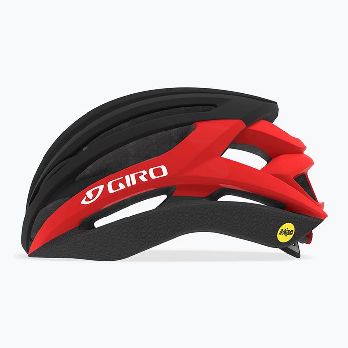 Giro Syntax Integrated MIPS casco da bici nero opaco/rosso brillante 2