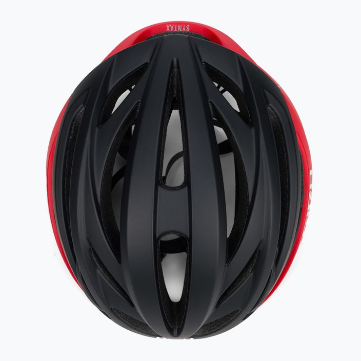 Casco da bicicletta Giro Syntax nero opaco/rosso brillante 6