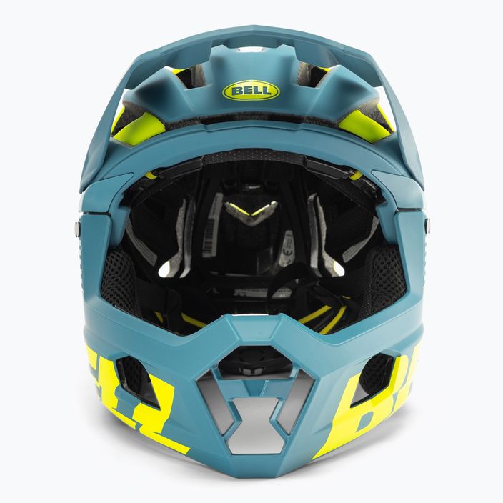 Bell FF Super Air R MIPS Spherical casco da bici blu opaco lucido hi-viz 2
