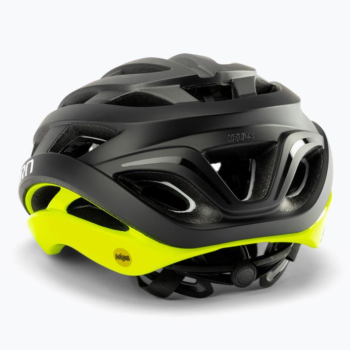 Giro Helios Spherical MIPS casco da bicicletta nero opaco sfumato/giallo chiaro 4