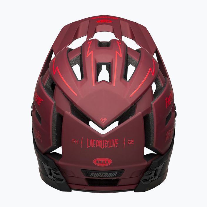 Bell FF Super Air R MIPS Spherical 2023 casco da bici rosso opaco nero/fasthouse 4