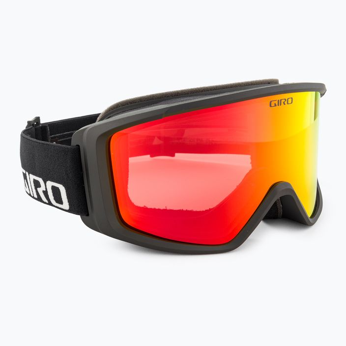 Giro Index 2.0 nero wordmark/vivid ember occhiali da sci