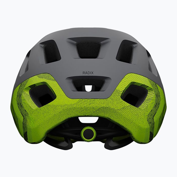 Casco da bici Giro Radix nero metallizzato opaco/ano lime 3