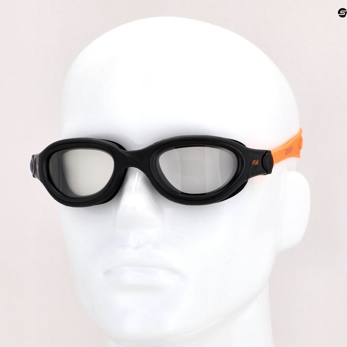 ZONE3 Venator-X Occhiali da nuoto nero/arancio neon 7