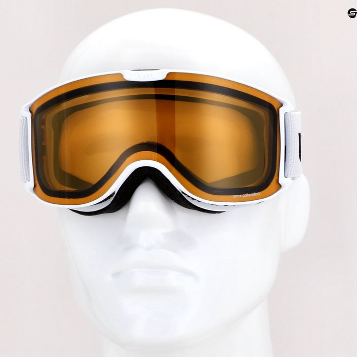 UVEX occhiali da sci Skyper P bianco opaco/polavision marrone/chiaro 7