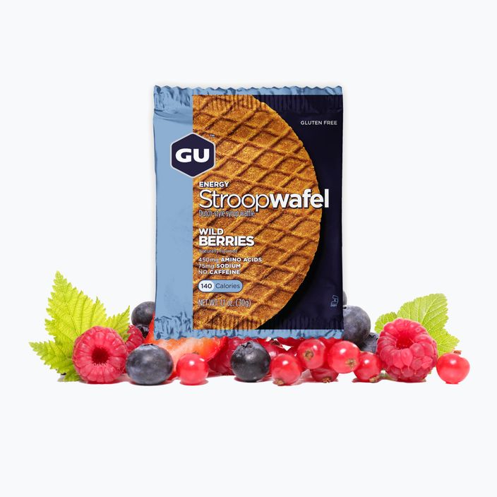 GU Energy Stroopwaffle snack 32 g frutti di bosco senza glutine 2