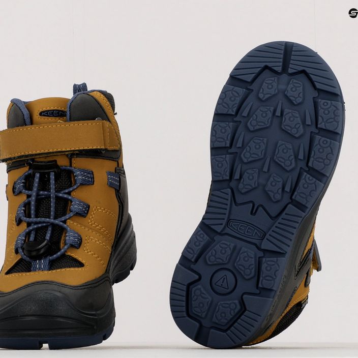 KEEN Redwood Mid WP, scarponcini da trekking per bambini in oro scuro/indaco antico 11
