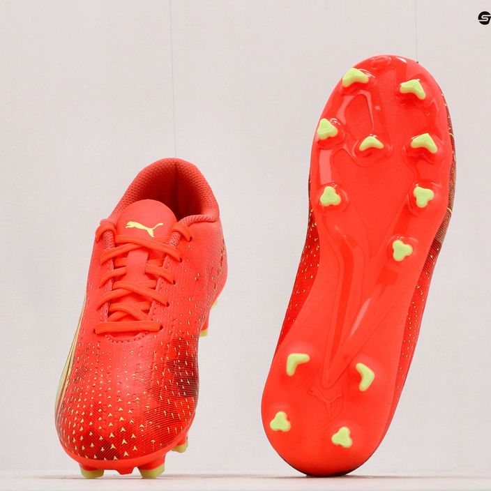 PUMA Ultra Play FG/AG scarpe da calcio per bambini corallo acceso/luce frizzante/puma nero 10