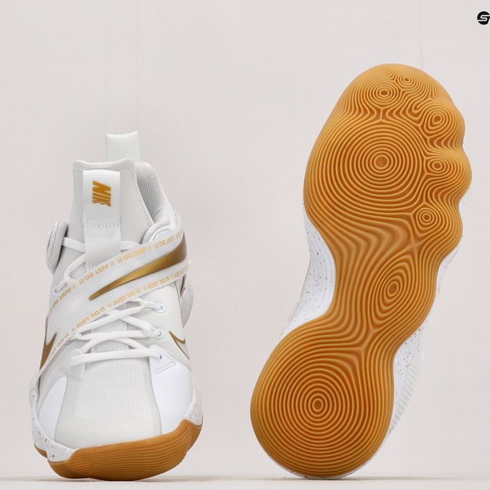 Nike React Hyperset SE scarpe da pallavolo bianco/oro 11