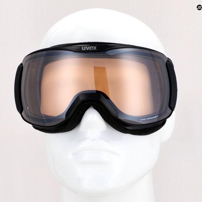 Occhiali da sci UVEX Downhill 2100 V nero/argento specchiato variomatic/chiaro 11