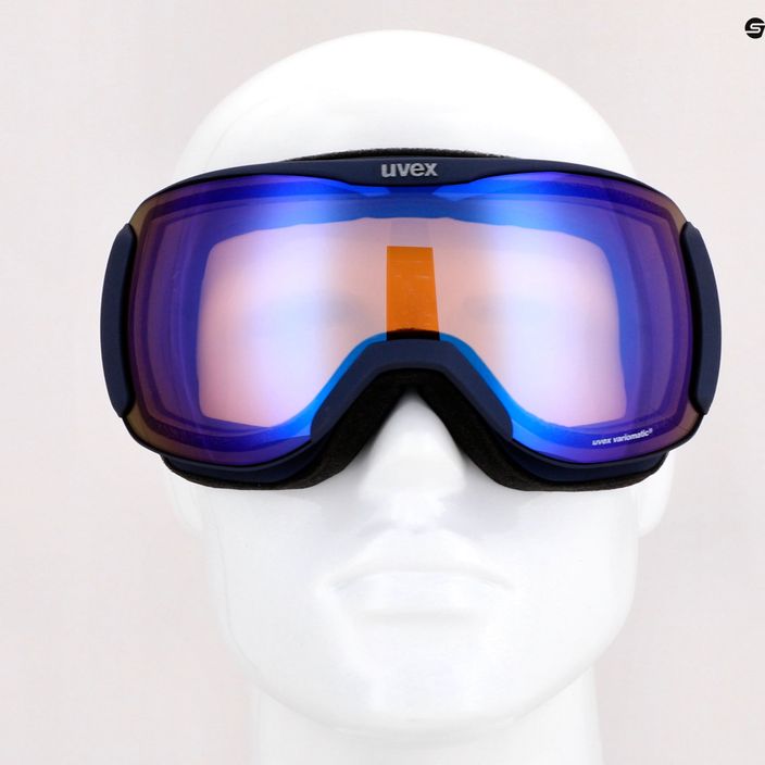 UVEX Downhill 2100 V occhiali da sci navy matt/blu specchiato variomatic/clear 11