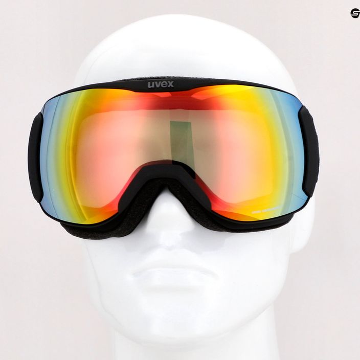 UVEX Downhill 2100 V occhiali da sci nero mat/specchio arcobaleno variomatic/chiaro 12