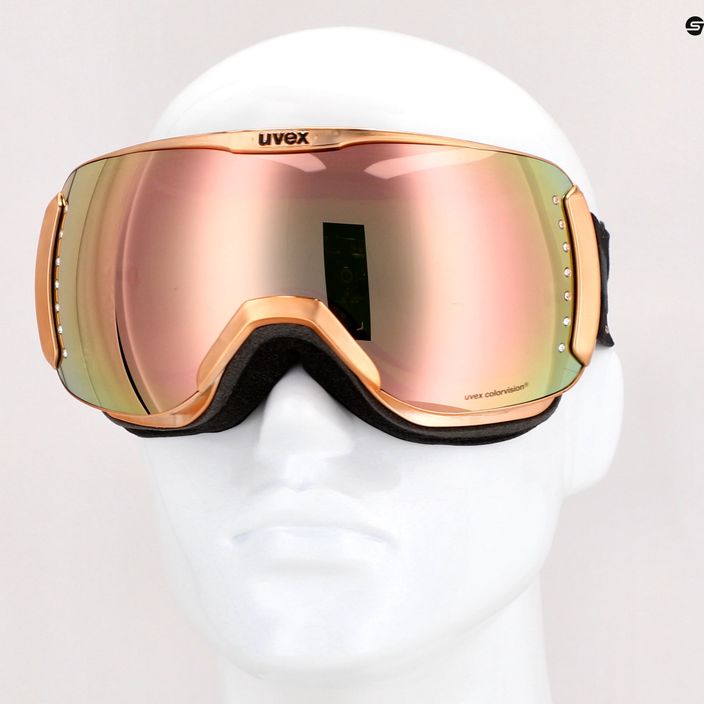 UVEX occhiali da sci Dh 2100 WE rosa cromato/rosa specchiato verde 11