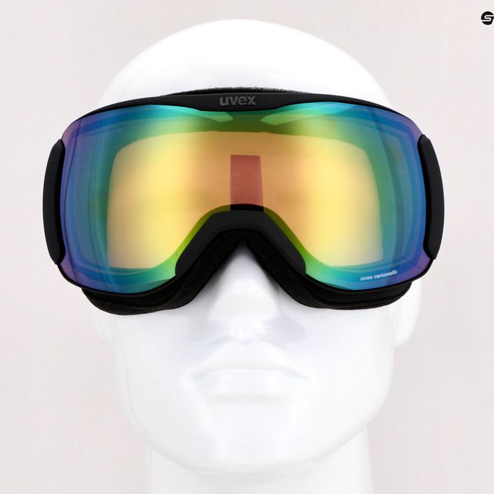 UVEX Downhill 2100 V occhiali da sci nero mat/verde specchiato variomatic/chiaro 11
