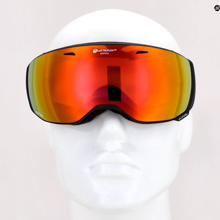 Occhiali da sci Alpina Estetica Q-Lite nero/rosa opaco/arcobaleno sph 10