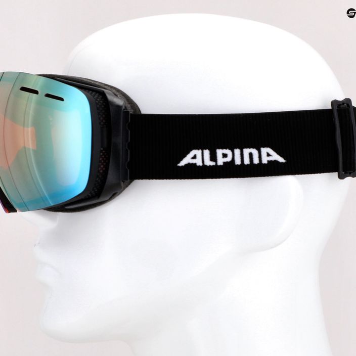 Occhiali da sci Alpina Granby QV nero opaco/oro sph 10