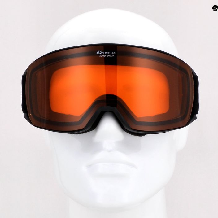 Occhiali da sci Alpina Nakiska nero/rosa opaco/arancio 10