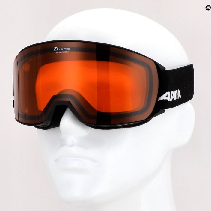 Occhiali da sci Alpina Nakiska nero opaco/arancio 10