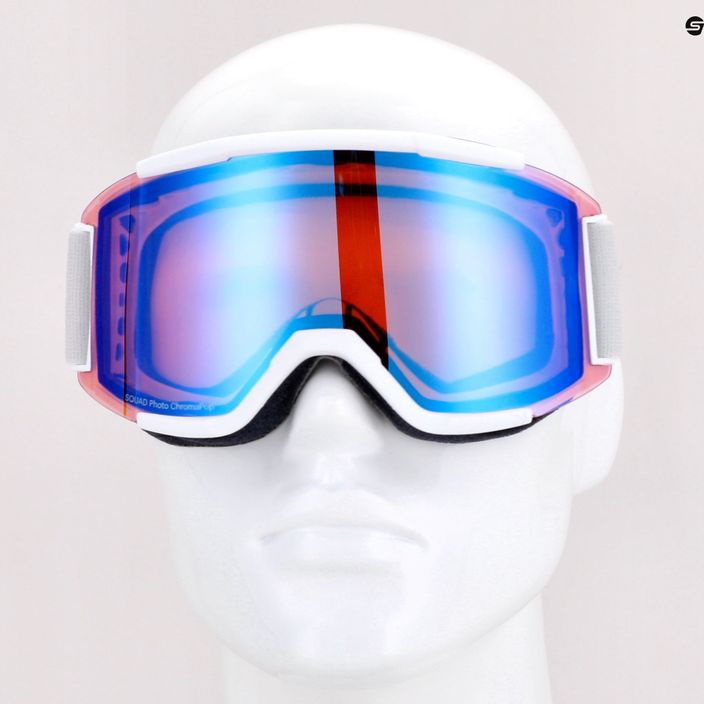 Smith Squad white vapor/chromapop photochromic red mirror occhiali da sci 8
