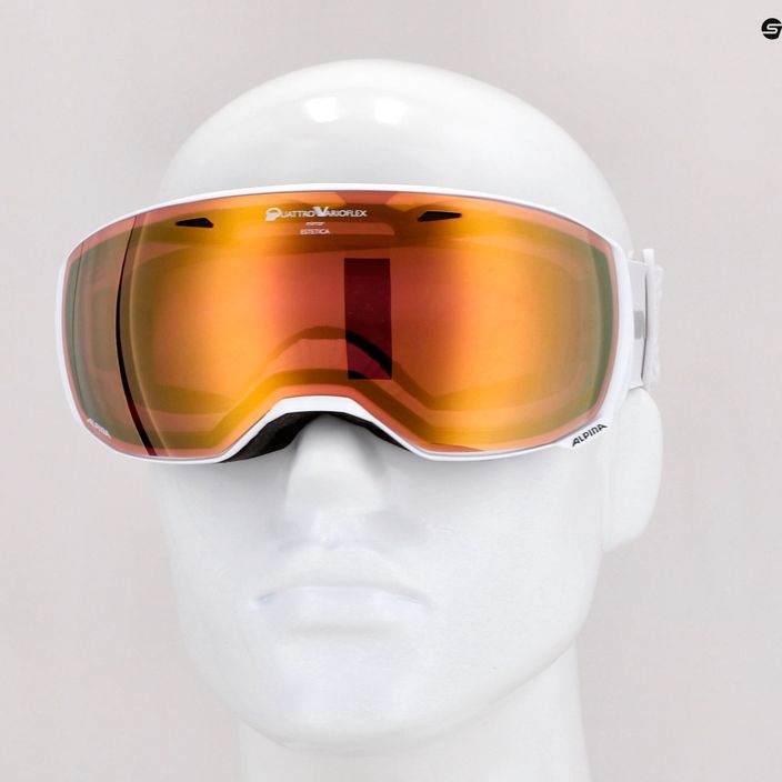 Alpina Estetica QV bianco lucido/oro sph occhiali da sci 4