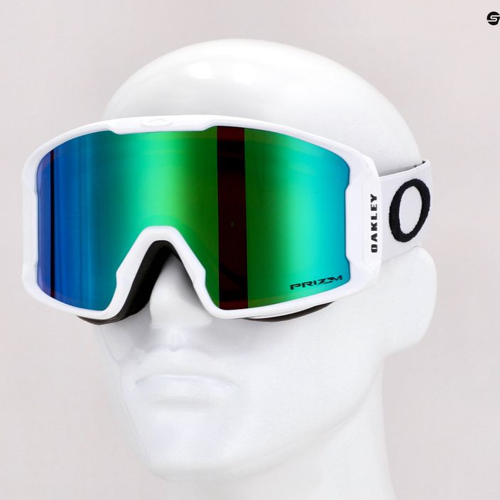 Oakley Line Miner M bianco opaco/prizm snow jade iridium occhiali da sci 5