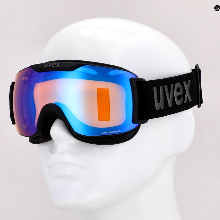 UVEX Downhill 2000 S CV occhiali da sci nero opaco/blu specchiato colourvision giallo 6