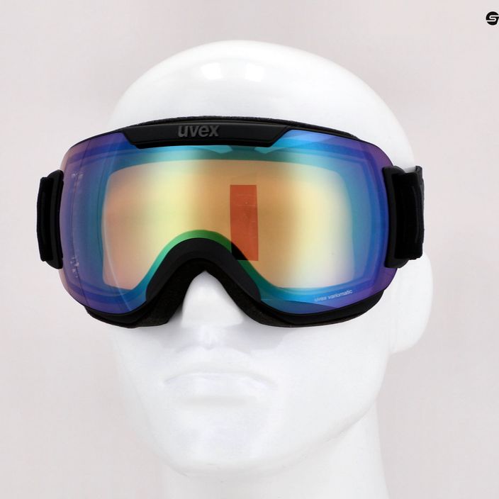 UVEX occhiali da sci da discesa 2000 V nero/verde specchiato variomatic 7