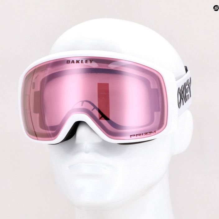 Oakley Flight Tracker M occhiali da sci factory pilot white/prizm snow hi pink iridium 5