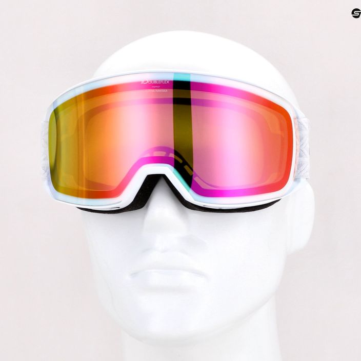 Occhiali da sci Alpina Nakiska Q-Lite bianco opaco/rosa 5
