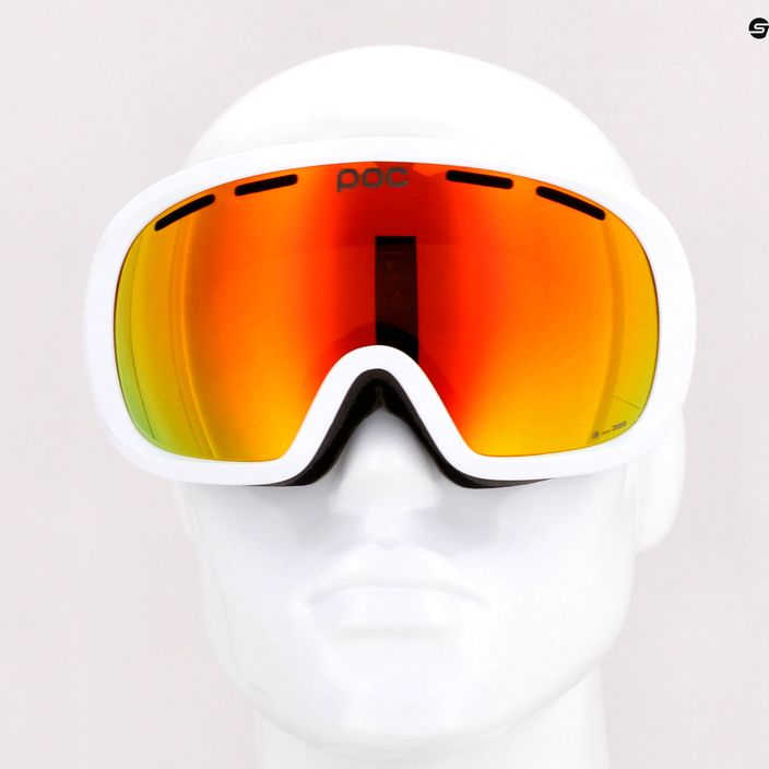 Occhiali da sci POC Fovea Mid Clarity idrogeno bianco/arancione specchiato 12