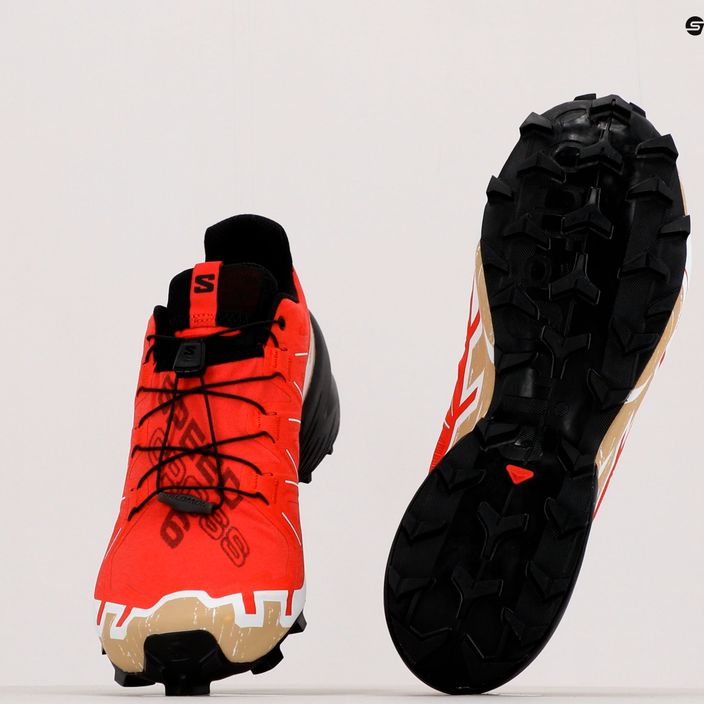 Salomon Speedcross 6 scarpe da corsa da uomo rosso fuoco/nero/safari 16