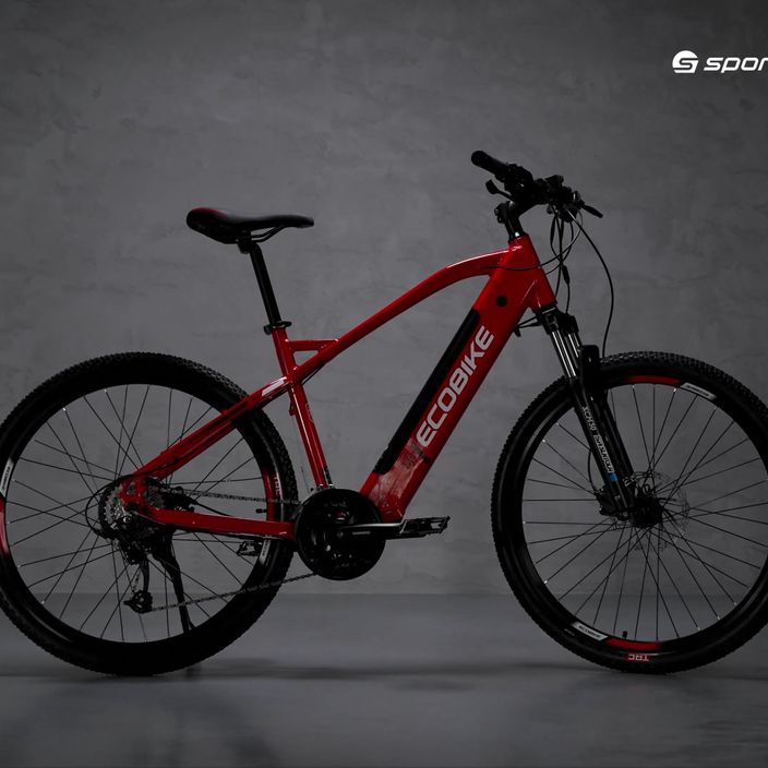 EcoBike SX4 bicicletta elettrica 36V 17,5Ah 630Wh rosso 26