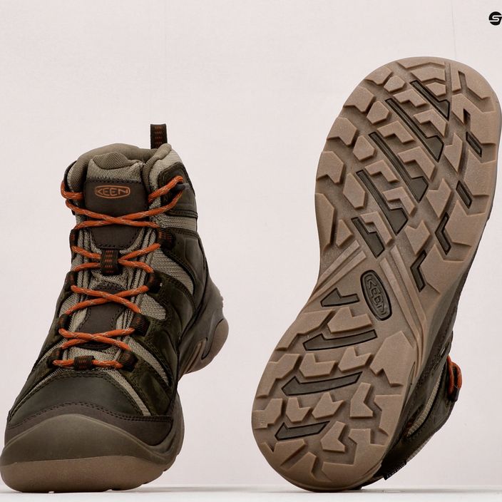 KEEN Circadia Mid WP scarpe da trekking da uomo oliva scura/argilla di vaselina 19