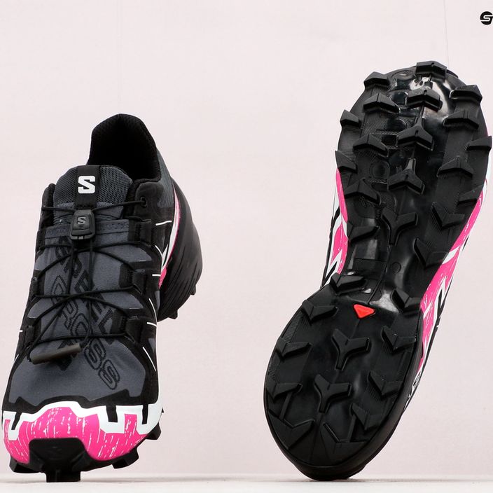 Salomon Speedcross 6 scarpe da corsa da donna ebano/bianco/molto berry 15