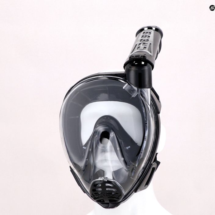 Maschera da snorkeling Cressi Duke Dry Full Face nero/nero 10