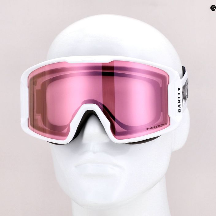 Oakley Line Miner M occhiali da sci factory pilot white/prizm snow hi pink iridium 5
