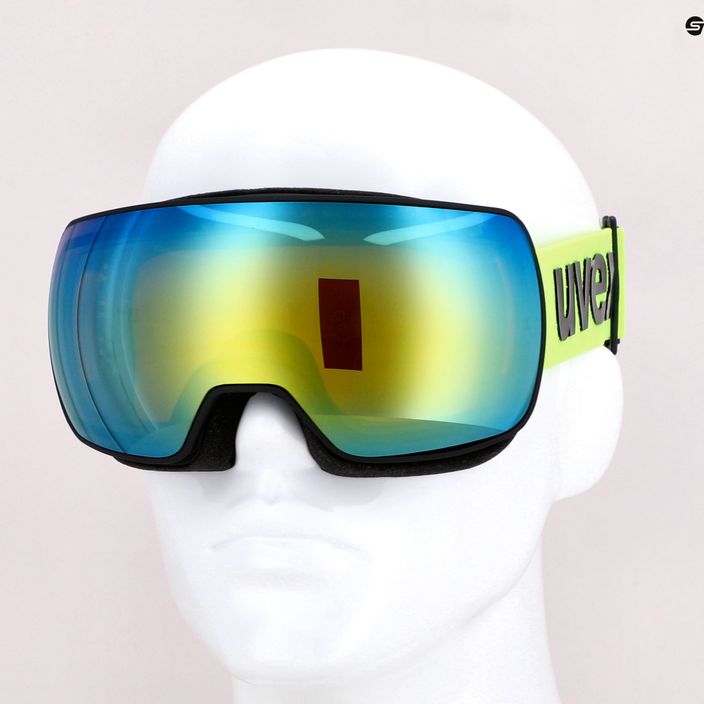 UVEX Compact FM occhiali da sci nero opaco/arancio specchiato 7