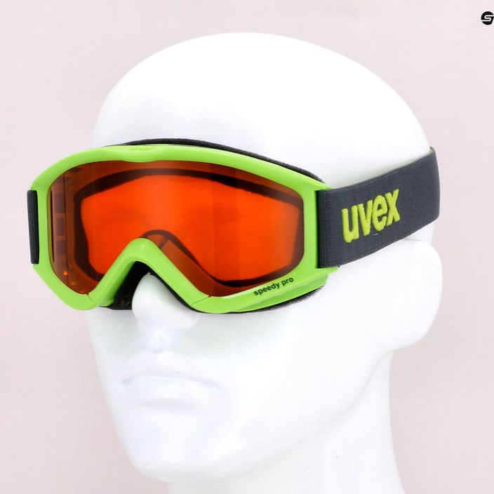 UVEX Occhiali da sci per bambini Speedy Pro verde chiaro/oro 7