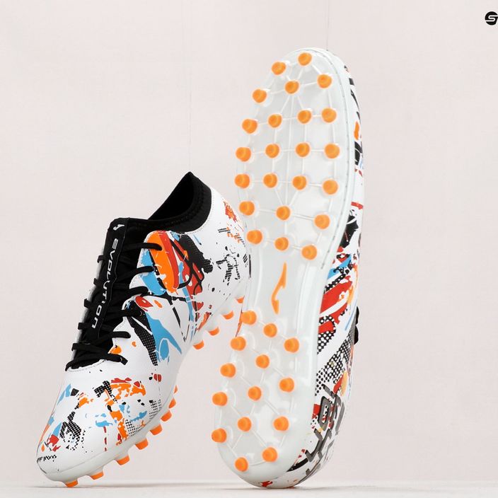 Scarpe da calcio Joma Evolution AG da uomo bianco/nero/arancio 12