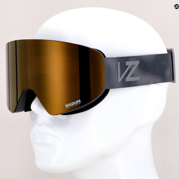 VonZipper Encore grigio uccello/bronzo selvatico cromato occhiali da snowboard 9